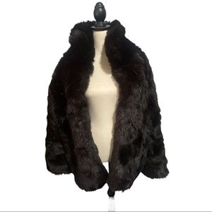 Collard Faux Fur Coat